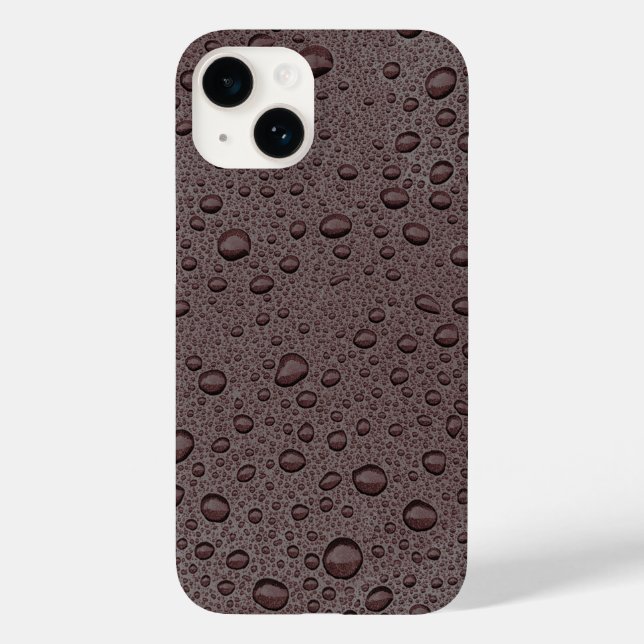 Funda De Case-Mate Para iPhone Gotas marrones de agua (Reverso )