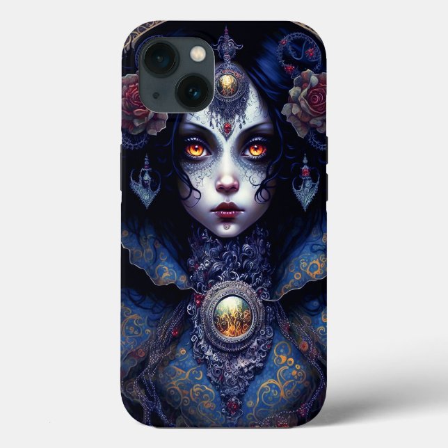 Funda De Case-Mate Para iPhone Gótico Lady Gothic Fantasy Art (Reverso )