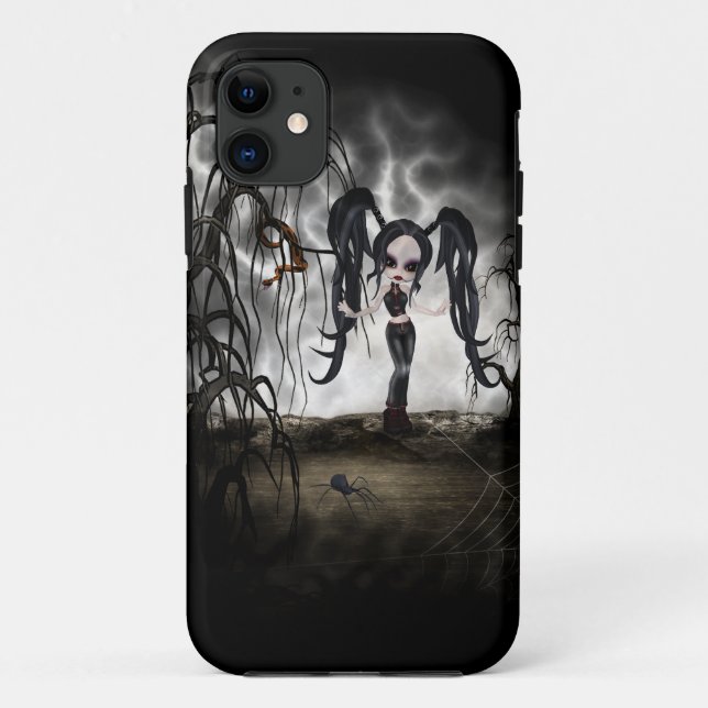 Funda De Case-Mate Para iPhone Gótico Sepia Chica Vignette (Reverso)