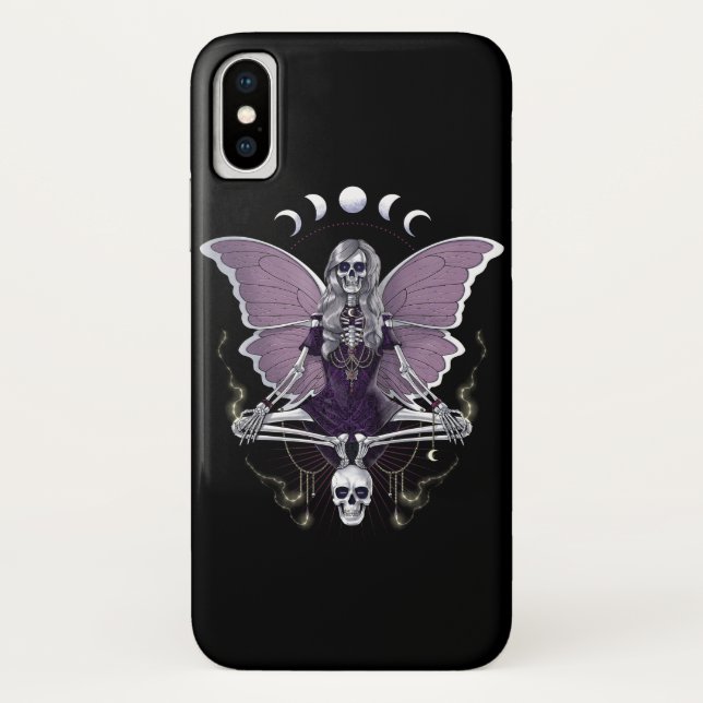 Funda De Case-Mate Para iPhone Gótico Skeleton Butterfly (Reverso)