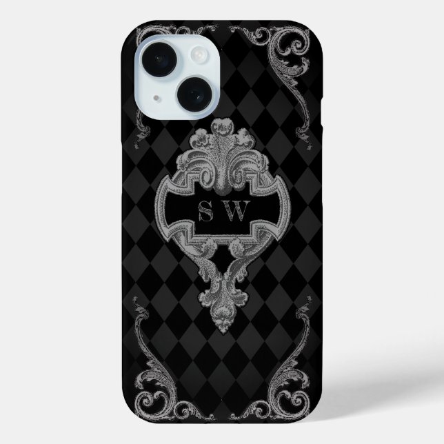 Funda De Case-Mate Para iPhone Gótico Steampunk Monogramado (Reverso )