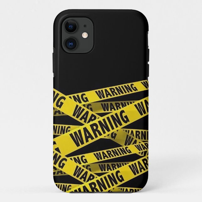 Funda De Case-Mate Para iPhone Grabación de escena de crimen de advertencia (Reverso)
