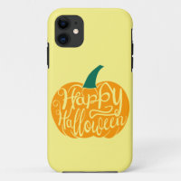 Grabación feliz de Halloween con calabaza tallada