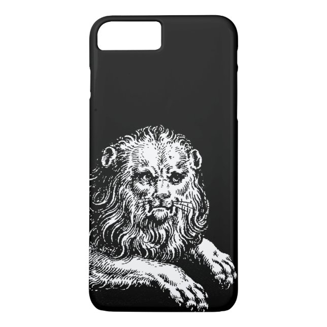 Funda De Case-Mate Para iPhone Grabado antiguo del león (Reverso)