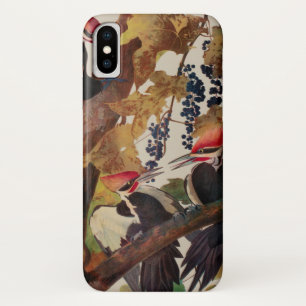 Funda Para iPhone X Grabado de ave Carpintero Pileado de John James Au