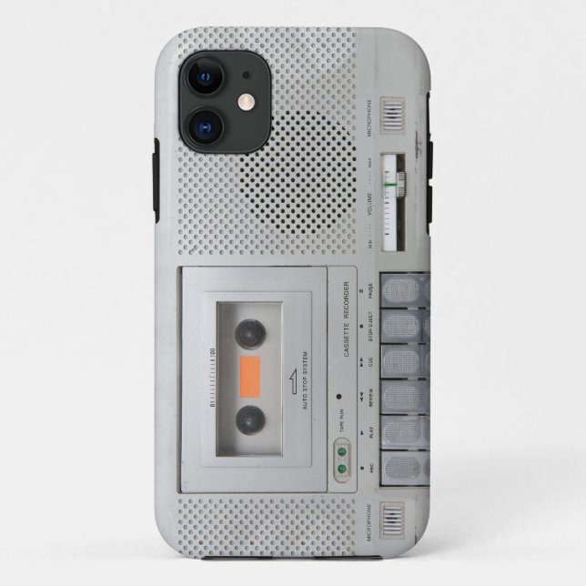 Funda De Case-Mate Para iPhone Grabador de cassette de época (Reverso)