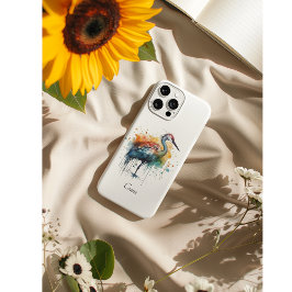 Funda Para iPhone 11 Graceful Crane: Arte acuarela, personalizado