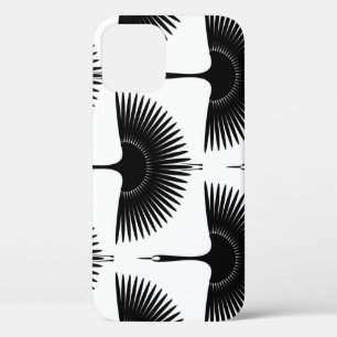 Funda Para iPhone 12 Graceful Crane: Patrón de pájaro oriental