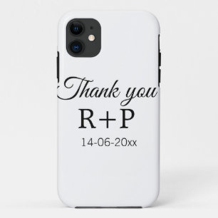 Funda Para iPhone 11 Gracias agregar texto de letra inicial de nombre d