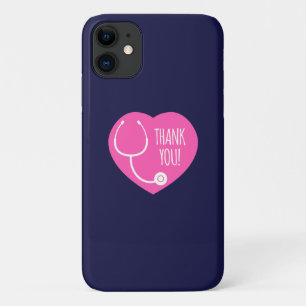 Funda Para iPhone 11 Gracias  Estetioscopio cardíaco rosado