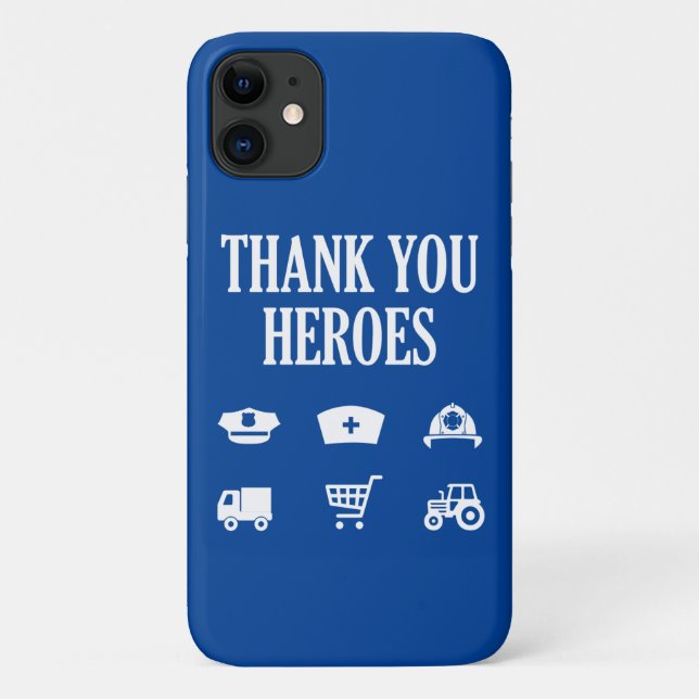 Funda De Case-Mate Para iPhone Gracias Héroes | Primeras respuestas (Reverso)