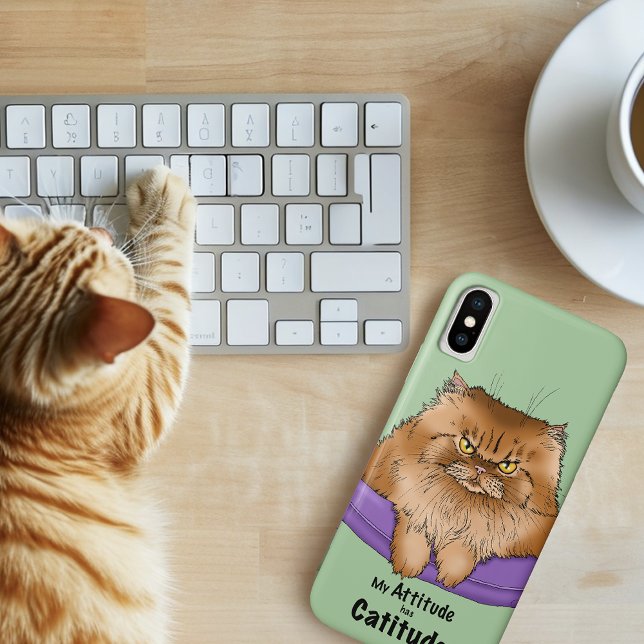 Funda De Case-Mate Para iPhone Graciosa actitud del gato (Subido por el creador)