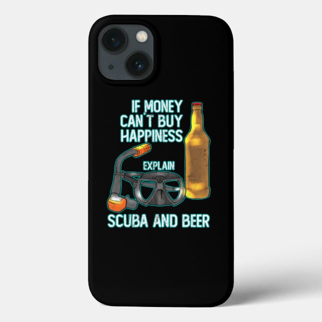 Funda De Case-Mate Para iPhone Graciosa Cerveza De Buceo Scuba Regalo Humorístico (Reverso)