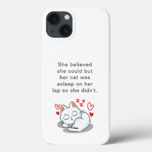 Funda Para iPhone 13 Graciosa Cita De Gato Dormido Para Los Amantes Del