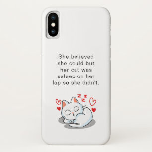 Funda Para iPhone X Graciosa Cita De Gato Dormido Para Los Amantes Del