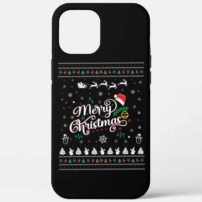 Funda De Case-Mate Para iPhone Graciosa Feliz Navidad (Reverso )