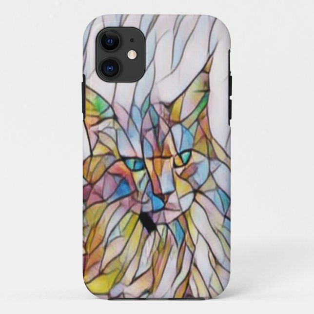 Funda De Case-Mate Para iPhone Graciosa ilustración de gato (Reverso)