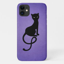 title_seo2 Graciosa silueta de gato malvado - morado negro gi