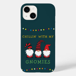 Funda Para iPhone 14 De Case-Mate Gracioso Chillin' Con Mis Navidades De Gnomies Pun