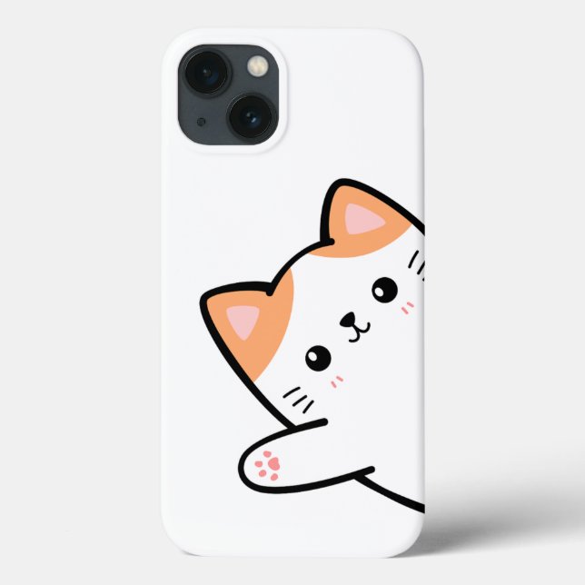 Funda De Case-Mate Para iPhone Gracioso gato (Reverso)