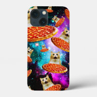 Gracioso gato de pizza espacial