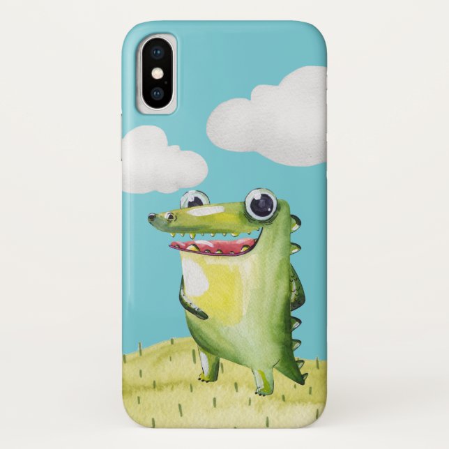 Funda De Case-Mate Para iPhone Gracioso Gator Sonriente (Reverso)