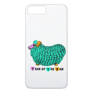 Funda Para iPhone 8 Plus/7 Plus Gracioso Green Ram Año Chino Zodiac iPhone