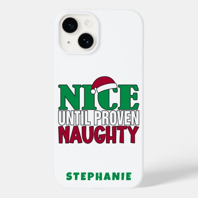 Funda De Case-Mate Para iPhone Gracioso hasta el Chiste de Navidades traviesos (Reverso )