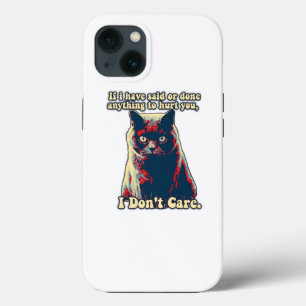 Funda Para iPhone 13 Gracioso meme de gatos gruñón para gatos y amantes
