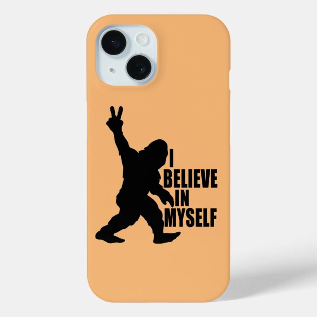 Funda De Case-Mate Para iPhone Gracioso pez gordo -creo en mí mismo (Reverso )