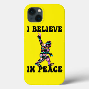 Funda Para iPhone 13 Gracioso pie de playa que creo en la paz