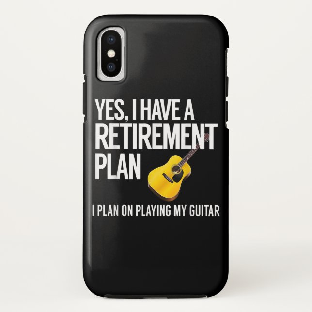 Funda De Case-Mate Para iPhone Gracioso regalo de jubilación del guitarrista (Reverso)