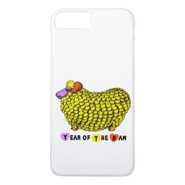 Funda De Case-Mate Para iPhone Gracioso Yellow Ram Año Chino Zodiac iPhone (Reverso)