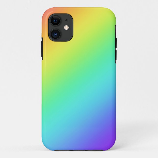 Funda De Case-Mate Para iPhone Gradiente arcoiris brillante (Reverso)