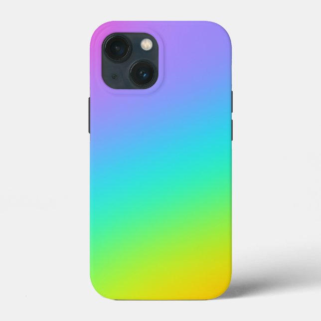 Funda De Case-Mate Para iPhone Gradiente arcoiris brillante (Reverso )