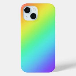 Funda Para iPhone 15 Gradiente arcoiris brillante