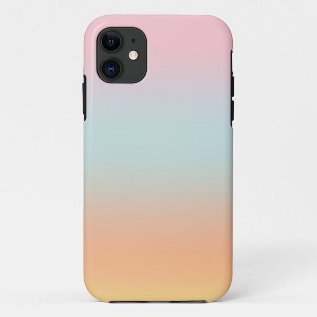 Funda De Case-Mate Para iPhone Gradiente arcoiris Ombre Rosa Azul Rosa Personaliz (Reverso)