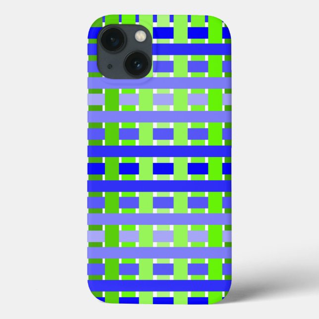Funda De Case-Mate Para iPhone Gradiente azul trenzado (Reverso)