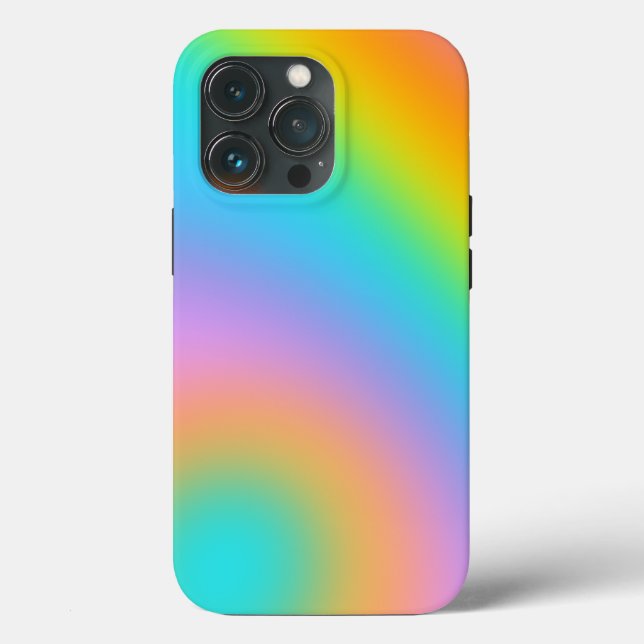 Funda De Case-Mate Para iPhone Gradiente de arco iris (Reverso )