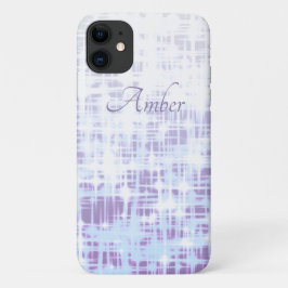 Funda Para iPhone 11 Gradiente de blanco morado brillo destellos Person