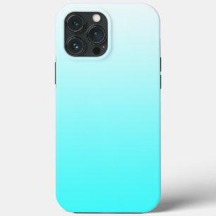 Funda Para iPhone 13 Pro Max Gradiente de color blanco a azul acuático