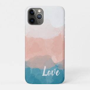 Funda Para iPhone 11 Pro Gradiente de color rosa y azul de amor