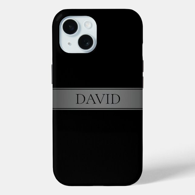 Funda De Case-Mate Para iPhone Gradiente de franja elegante simple editable en co (Reverso )