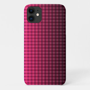 Funda Para iPhone 11 Gradiente de patrón de cuadros rojos y negros