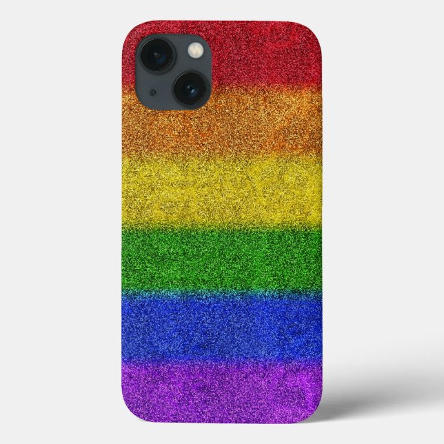 Funda De Case-Mate Para iPhone Gradiente de Purpurina de arcoiris caído (Reverso)