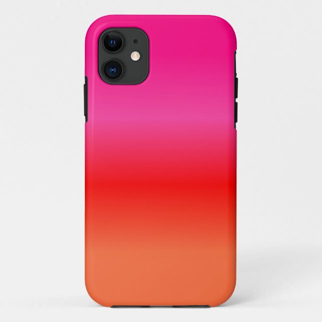 Funda De Case-Mate Para iPhone Gradiente de rosa, rojo y naranja (Reverso)