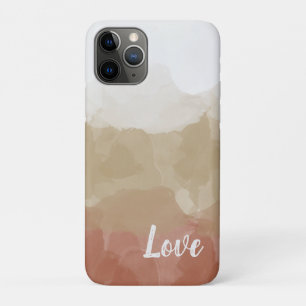 Funda Para iPhone 11 Pro Gradiente graceado de Ombre Brown y Tan Love