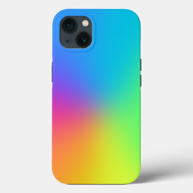 Funda De Case-Mate Para iPhone Gradiente intenso arcoiris (Reverso )