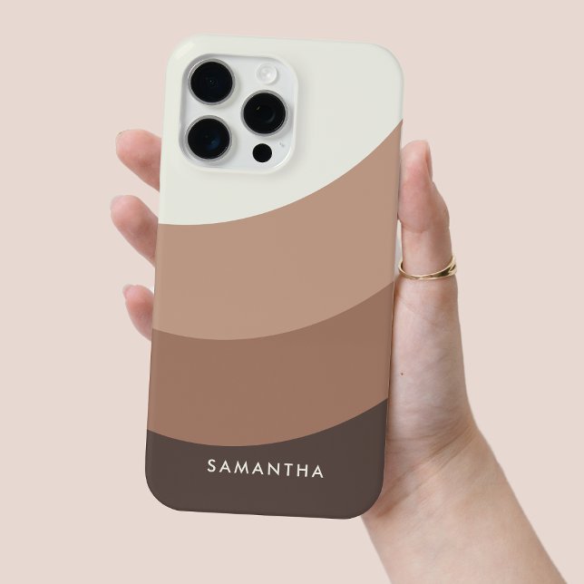 Funda De Case-Mate Para iPhone Gradiente marrón personalizado Moda de nombre mode (Subido por el creador)