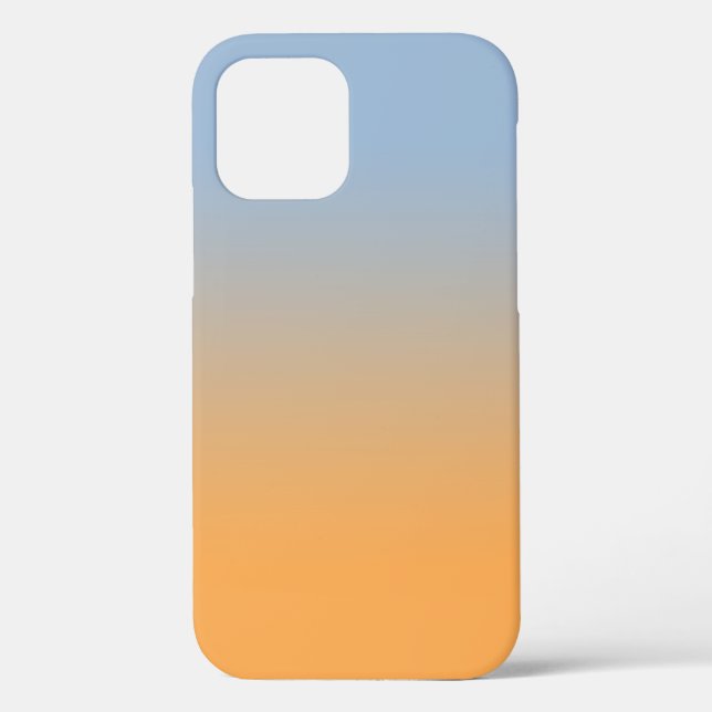 Funda De Case-Mate Para iPhone Gradiente mínimo azul claro a Naranja (Reverso )